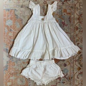 Well Dressed Wolf Size 5 Ivory Tunic Top Bloomer Set GUC